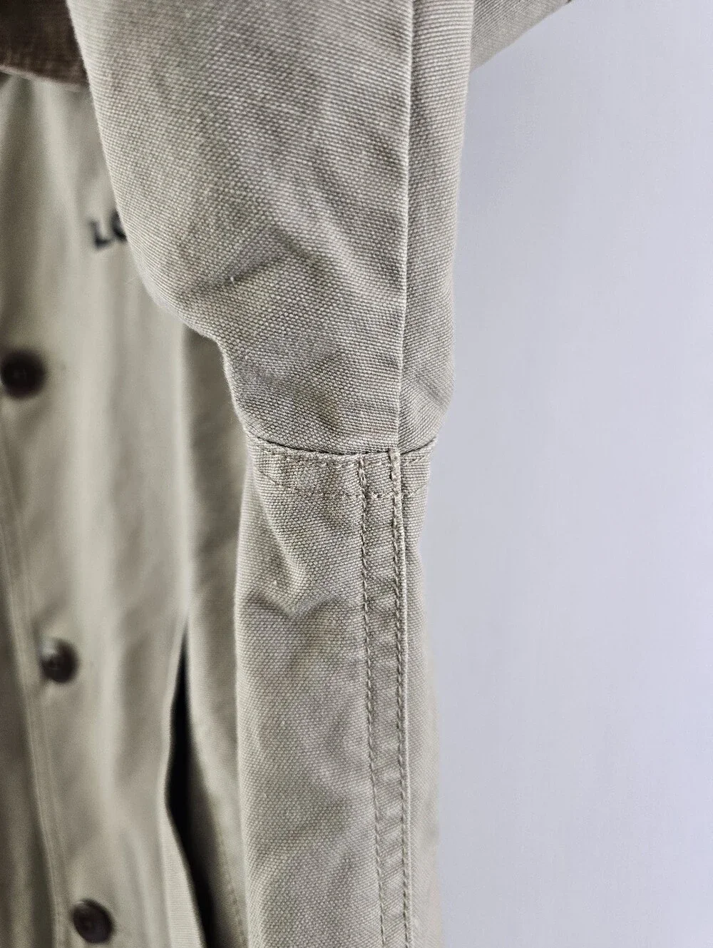 LL Bean Barn Jacket Corduroy Trim Vintage VTG 90s Y2k Chore Coat Button Front M - Picture 4 of 15